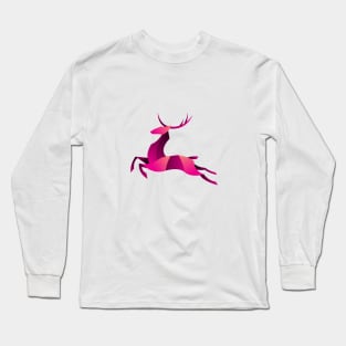 simple low poly deer design Long Sleeve T-Shirt